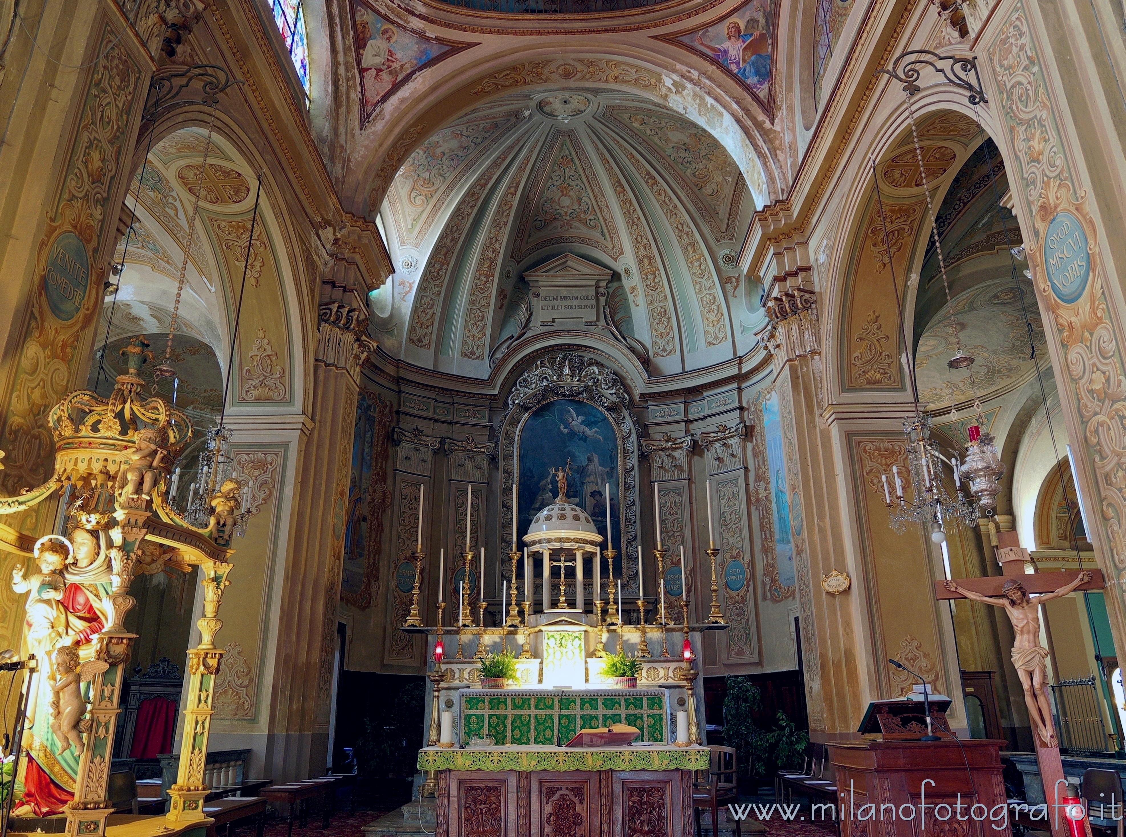 Andorno Micca (Biella, Italy) - Presbytery and apse of the Church of San Lorenzo